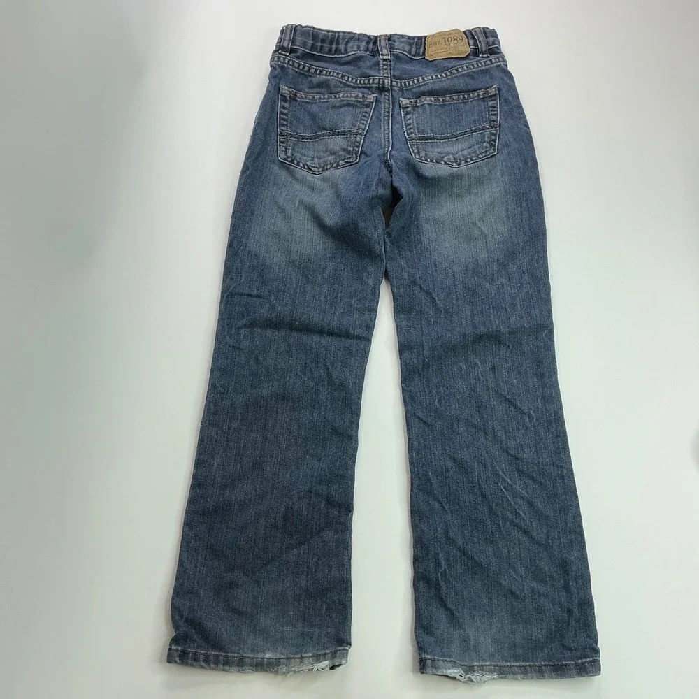 The Children's Place Blue Bootcut Jeans Kids Size 8 Adjustable Waist Denim